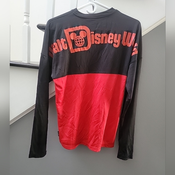 Spirit Jersey Small Black Red Disney World Athleticwear Mickey Mouse Logo - Picture 3 of 5